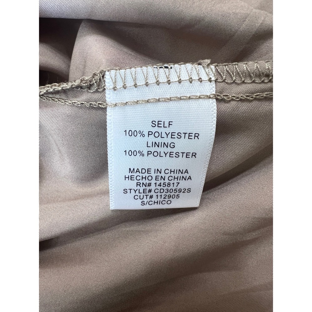 Collabo by Privy Los Angeles Brown Sheer Romantic Cottagecore Dress Small - Picture 7 of 7